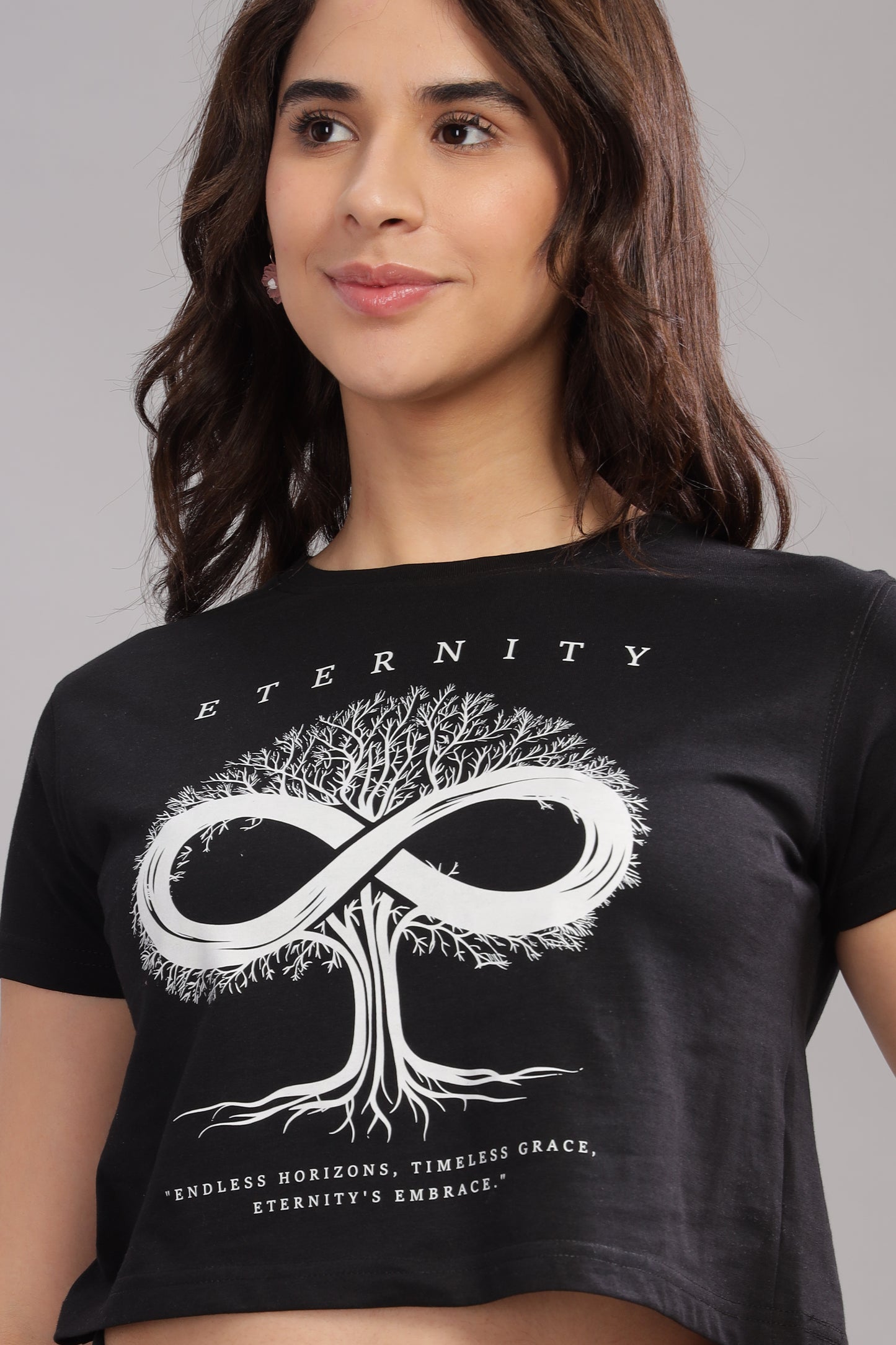 Immortal Essence | Premium Women's Black Crop Top