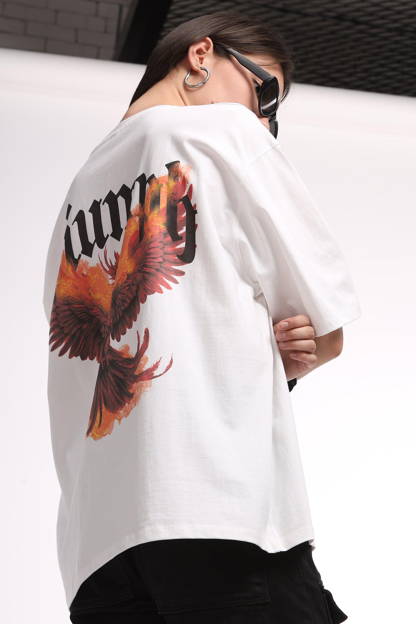 Blaze of Triumph | Premium White Oversized Unisex Tshirt