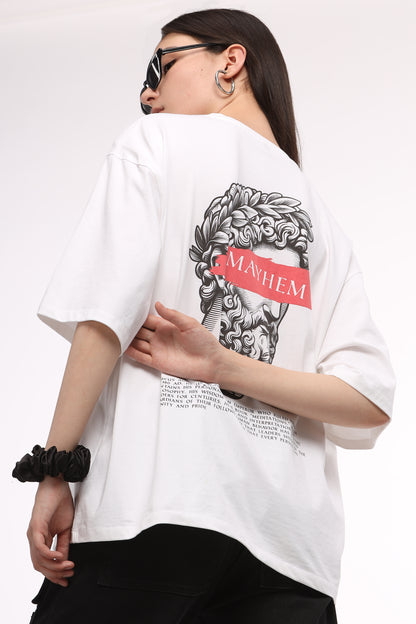 Guardian Stoic | Premium White Oversized Unisex Tshirt