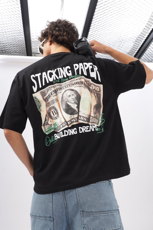 Dollar Dreams | Premium BlackOversized Unisex Tshirt