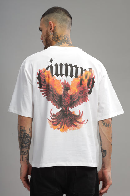 Blaze of Triumph | Premium White Oversized Unisex Tshirt