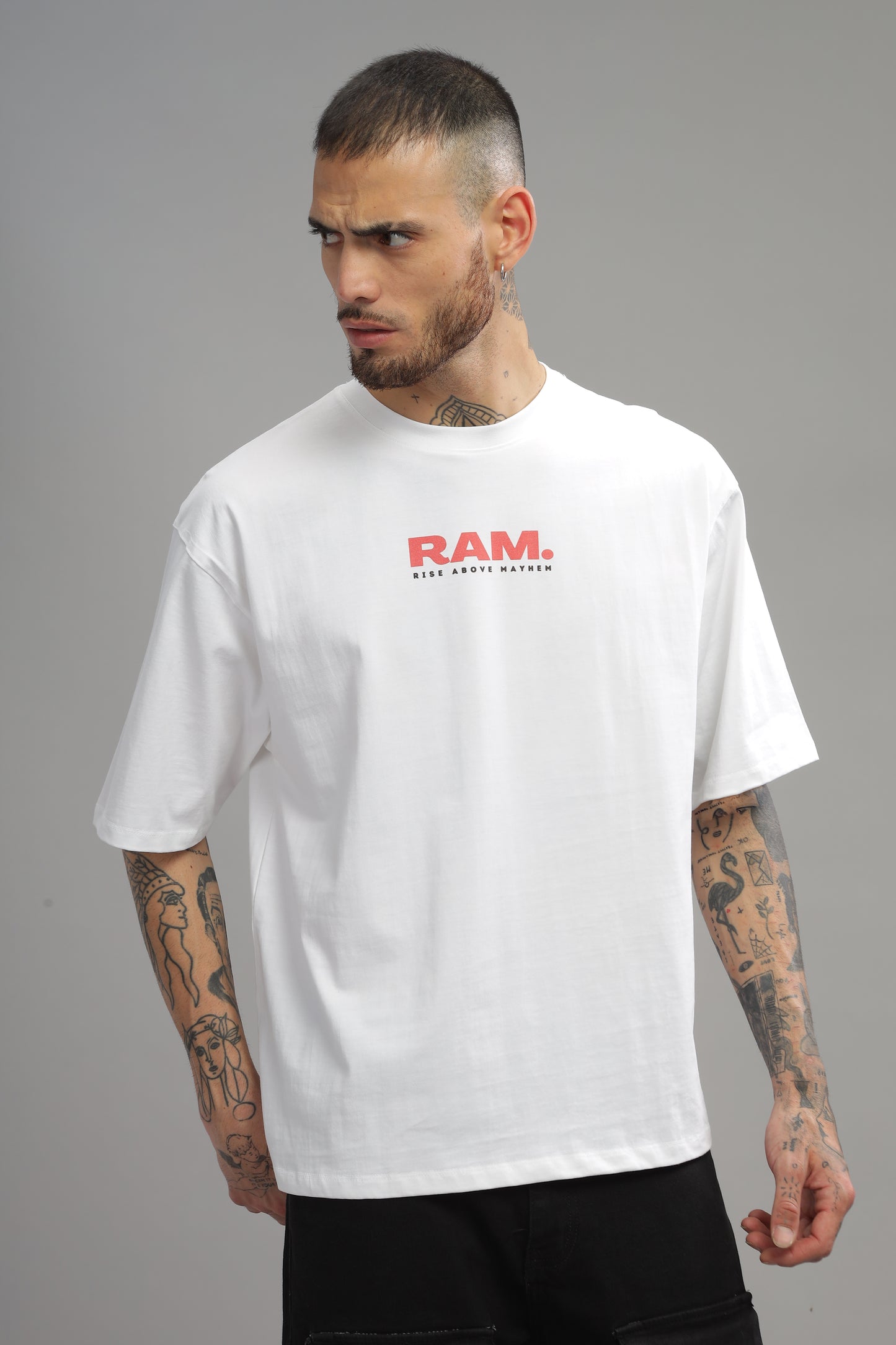 Blaze of Triumph | Premium White Oversized Unisex Tshirt