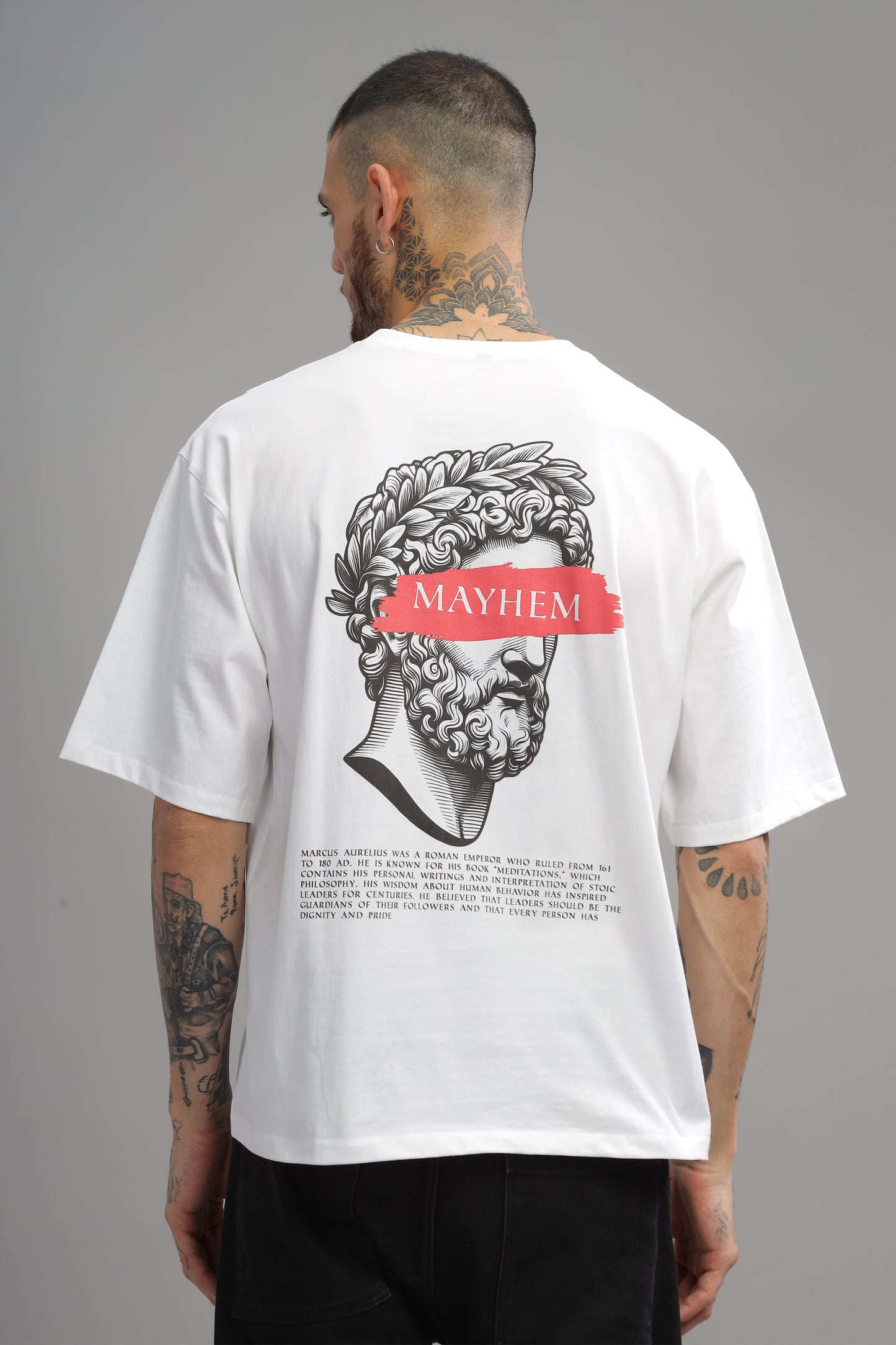 Guardian Stoic | Premium White Oversized Unisex Tshirt