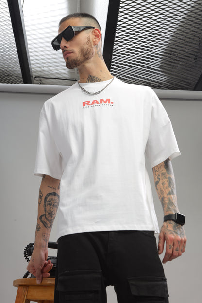 Guardian Stoic | Premium White Oversized Unisex Tshirt