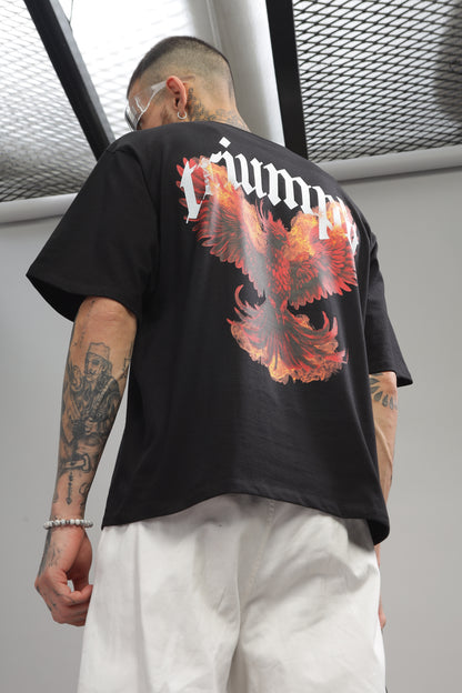 Blaze of Triumph | Premium Black Oversized Unisex Tshirt