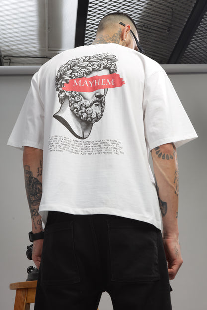 Guardian Stoic | Premium White Oversized Unisex Tshirt